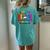Autism Mom Raising Hero Groovy Messy Bun Autism Awareness Women's Oversized Comfort T-Shirt Back Print Chalky Mint