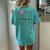 Donut Stress Just Try Your Best Testing Day Teacher Women's Oversized Comfort T-Shirt Back Print Chalky Mint