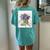 Flowers Lilac Floral Bouquet Essence Of Life Colored Vintage Women's Oversized Comfort T-Shirt Back Print Chalky Mint