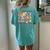 Groovy Last Day Of School Peace Out Kindergarten Women's Oversized Comfort T-Shirt Back Print Chalky Mint