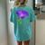 Morning Glory Flower Gardener Women's Oversized Comfort T-Shirt Back Print Chalky Mint