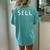 Oakland Sell For Women's Oversized Comfort T-Shirt Back Print Chalky Mint