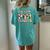 One Hoppy Teacher Bunny Easter Day Groovy Retro Boy Girl Women's Oversized Comfort T-Shirt Back Print Chalky Mint