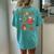 Retro Groovy Obgyn Crew Christmas Tree Latte Drink Ob Gyn Women's Oversized Comfort T-Shirt Back Print Chalky Mint