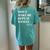 Retro Vintage Don't Make Me Repeat Myself History Teacher Women's Oversized Comfort T-Shirt Back Print Chalky Mint