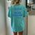 Spoiled By My Blue Collar Man Wife Groovy On Back Women's Oversized Comfort T-Shirt Back Print Chalky Mint