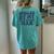 Spoiled By My Blue Collar Man Groovy Wife On Back Women's Oversized Comfort T-Shirt Back Print Chalky Mint