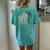 Sports Mom & Dad Silhouette Vintage Body Building Women's Oversized Comfort T-Shirt Back Print Chalky Mint