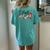 T Ball Mom Leopard Mother's Day Mama Ball Sport Player Women's Oversized Comfort T-Shirt Back Print Chalky Mint