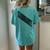 Tire Tread Mark Skid Tyre Women's Oversized Comfort T-Shirt Back Print Chalky Mint