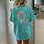 Vintage Boho Dream Catcher Watercolor Women's Oversized Comfort T-Shirt Back Print Chalky Mint