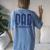 Dad Strength Fathers Day Women's Oversized Comfort T-Shirt Back Print Moss