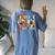 Groovy Grandma 70S Vibe Bday Colors Groovy Peace Sign Women's Oversized Comfort T-Shirt Back Print Moss