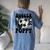 Groovy Soccer Poppy Ball Poppy Pride Women's Oversized Comfort T-Shirt Back Print Moss