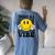 Twelve Is A Vibe 12Th Birthday Groovy Boys Girls 12 Year Old Women's Oversized Comfort T-Shirt Back Print Moss