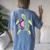 In A World Full Of Grandmas Be A Nana Sea Turtle Women Women's Oversized Comfort T-Shirt Back Print Moss