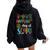 100 Days Of School Teacher 100Th Day Of School Women Oversized Hoodie Back Print Black