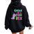 3Rd Birthday Dinosaur Girl T-Rex Matching Family Party Three Women Oversized Hoodie Back Print Black