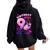 9Th Birthday Girl 9 Years Painting Art Number 9 Women Oversized Hoodie Back Print Black