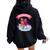 Afro Unicorn Hello Summer Black Girl Magic Birthday Women Oversized Hoodie Back Print Black