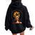 Afro Woman African Melanin Headscarf Nubian Black History Women Oversized Hoodie Back Print Black