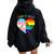Ally Rainbow Flag Heart Lgbt Gay Lesbian Support Pride Month Women Oversized Hoodie Back Print Black