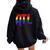 Atl Atlanta Gay Pride Rainbow Flag Women Oversized Hoodie Back Print Black