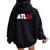 Atlanta Southern City Home Hometown Pride Proud Quote Saying Women Oversized Hoodie Back Print Black