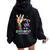 Autism Awareness Acceptance Giraffe Its Ok To Be Different Women Oversized Hoodie Back Print Black