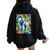 Autism Dad Mom You Will Never Walk-Alone Support Autism Women Oversized Hoodie Back Print Black