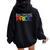 Baltimore Pride Lgbtq Rainbow Women Oversized Hoodie Back Print Black