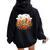 Bicycle Through A Field Of Flowers Idea Creative Inspiration Women Oversized Hoodie Back Print Black