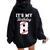 Birthday Boy 8 Baseball Its My 8Th Birthday Boys Girls Women Oversized Hoodie Back Print Black