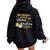 Birthday Squad Shoes Stepping With The Birthday Queen Women Oversized Hoodie Back Print Black