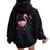 Bisexual Flag Flamingo Lgbt Bi Pride Stuff Animal Women Oversized Hoodie Back Print Black