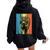 Bobcat Portrait Vintage Style Mom Dad Women Oversized Hoodie Back Print Black