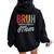 Bruh Formerly Known As Mom For Mom Mother's Day Women Oversized Hoodie Back Print Black