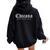 Chicana Educated Motivated Latina Graduation Day Women Oversized Hoodie Back Print Black