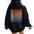 Cholula De Rivadabia City Groovy Retro Women Oversized Hoodie Back Print Black