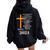 Class Of 2024 Christian Graduation Senior Graduate Women Oversized Hoodie Back Print Black