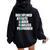 Cool Cheer Disciplined Athlete Leader Fearless Performer Women Oversized Hoodie Back Print Black