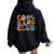 Cool Dads Club Retro Groovy Smile Dad Father's Day Women Oversized Hoodie Back Print Black