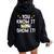 Cool Teacher Testing For Test Day Math Science Women Oversized Hoodie Back Print Black