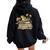 Cottagecore Aesthetic Frog Reading Book Mushroom Lover Women Oversized Hoodie Back Print Black