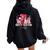 Crazy Chicken Lady Girls Chickens Lover Women Oversized Hoodie Back Print Black