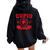 Cupid University Valentine's Day Graphic Women Oversized Hoodie Back Print Black