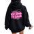 Cute 100Th Day Pink Teacher Girls 100 Days Of School Women Oversized Hoodie Back Print Black