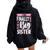 Cute Big Sister To Be I'm Finally Going To Be A Big Sister Women Oversized Hoodie Back Print Black