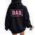 Dad Established Est 2024 Girl Newborn Daddy Father Women Oversized Hoodie Back Print Black