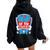 Dad And Mom Of The Birthday Boy Dog Paw Family Matching Women Oversized Hoodie Back Print Black